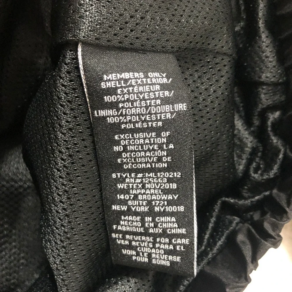 Members Only Mens Black Half Zip Windbreaker Anorak Hooded Jacket ML120212‎ S